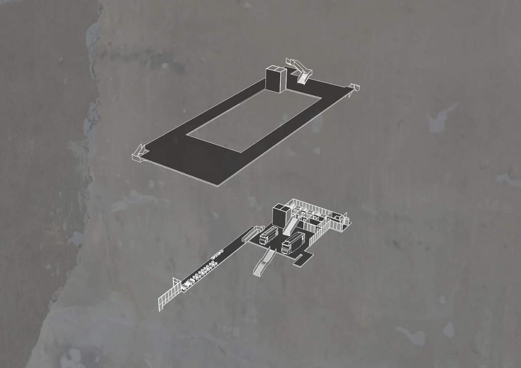 SPÅRVÄGSMUSEET / VISIONER TILLFÄLLIG TILLFÄLLIG PLAN 3 Här kan man förflytta sig runt den stora öppningen i bjälklaget, högt ovan fordonshallen och se saker på olika nivåer nedanför.