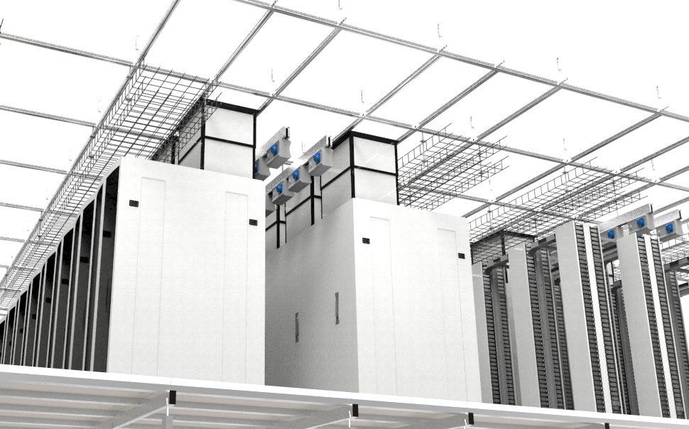 Iso Flex-Grid Det lastbärande innertaket Iso Flex-Grid är ett flexibelt installationstak som fungerar som både ett komplett skensystem för upphängning av strömskenor, containmentlösningar,