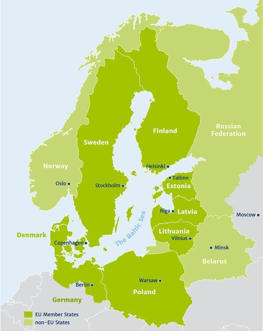 nationsgränserna runt Östersjön Uppmuntra till