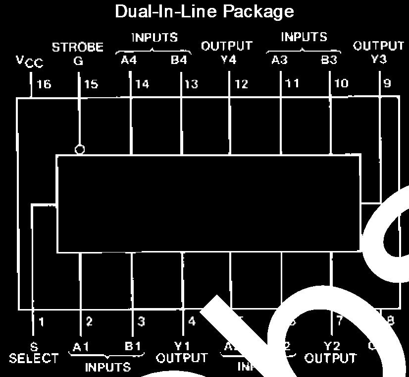 13 2-1 Multiplexar LS157 Strobe = TL/ F/ 6396 TL/ F/ 6396 1 Order Number 54LS157DMQB, 54LS157FMQB, 54LS157LMQB, DM54LS157J, DM54LS157W, DM74LS157M or DM74LS157N See NS Package Number E2A, J16A, M16A,