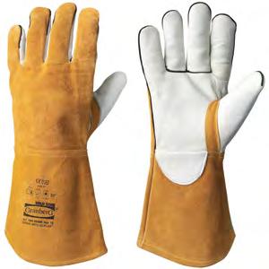 Fraktpall (max 240 cm): 24 (4/skikt) Art: 103.4230K Svetshandskar Oxspalt, helfodrade. Sitter bekvämt på handen. Sömmar av stark, värmetålig Kevlar -tråd.
