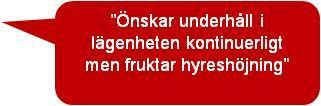 Lägenheten- Trivseln i lägenheten är hög, hela 97,2% av de boende trivs ganska eller mycket bra