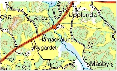 Broströmmen Bilväg Bild 12. Karta över Broströmmen samt fällornas placering. Under inventering fångades 1 stycken individ av flodnejonöga. Den var 30 cm lång.