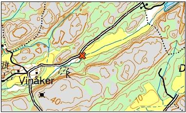 Vinåkersbäcken Åker Bild 20. Karta över Vinåkersbäcken samt fällornas placering. Träd Under inventering fångades två stycken individer av flodnejonöga vilka var 25 respektive 30 cm långa.