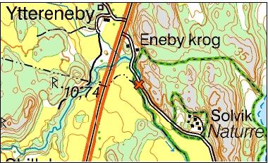 Skillebyån Bilväg Bild 27. Karta över Skillebyån samt fällornas placering. Under inventering fångades 1 stycken individ av flodnejonöga vilken var 30 cm lång.