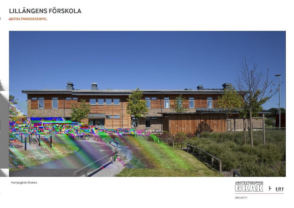 LILLÄNGSSKOLAN, FASTIGHETEN STATORN 5 Humpegårdsskolan (ritad av GKAK), som också är tänkt byggnadstyp i aktuellt projekt. Byggnaden är på två våningar.