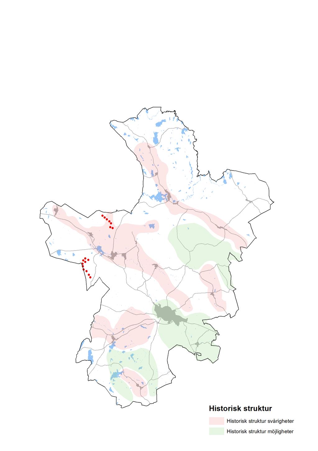 För att kunna utläsa vilka delar av landskapet som har använts på liknande sätt under lång tid används i temakarta 7.