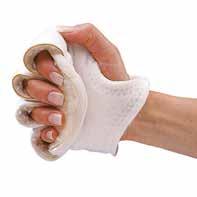 Vä/Hö 51600 Vit/Beige En storlek 1 styck Vä/Hö 51601 Vit/Beige En storlek 3 styck Vä/Hö Handflatsskydd med fingerdelare Mjukt skydd som skyddar handflatan vid fingerkontrakturer.