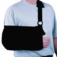 ARM- OCH AXELORTOSER Armslinga canvas Armslinga med en extra djup ficka för att säkra armens position och ge stöd för både underarm och hand. Tillverkad av bomullscanvas. Justerbart axelband.
