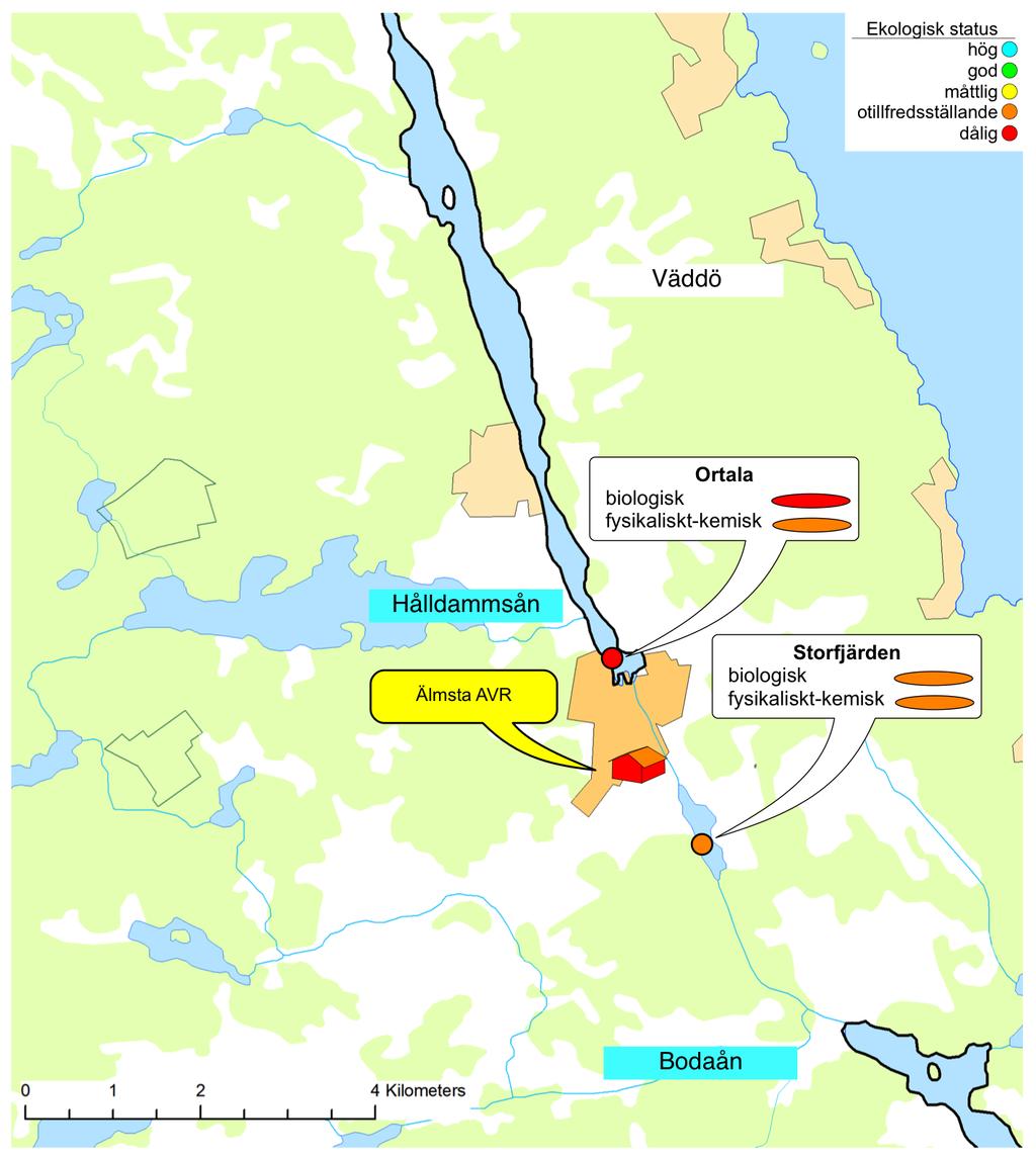 Ortalaviken och Storfjärden Ortalaviken har en areal av 5,2 km2 och sträcker sig i nord-sydlig riktning från Singöfjärden i norr till Älmsta i söder.