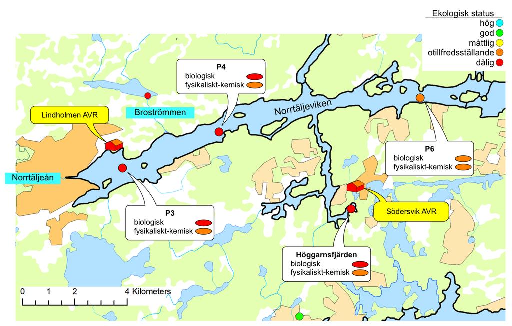 Norrtäljeviken Norrtäljeviken omfattar 16,4 km 2 och sträcker sig i väst-östlig riktning från Norrtälje i väster till Björköfjärden i öster.