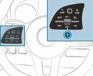 128 Köra och parkera # Tryck upptill på knappen 1. eller # Accelerera och kör fortare än 45 km/h. DSR avaktiveras automatiskt i följande situationer: R När du kör fortare än 45 km/h.