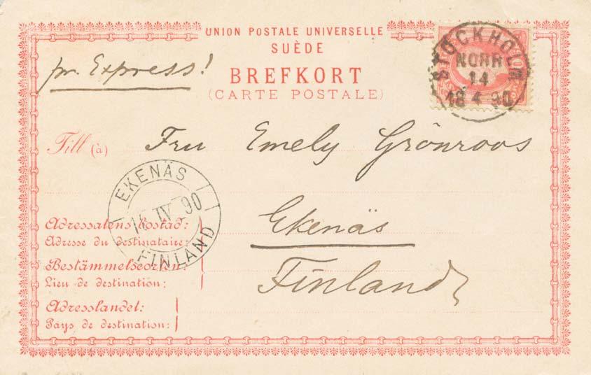 gande öar och 3. från Eckerö till Grisslehamn. Mariehamn grundades genom en nådig kungörelse år 1859 (fundationsbrevet utfärdades 1861): Af en nådig kungörelse, gifven i Helsingfors d. 4 innew. febr.