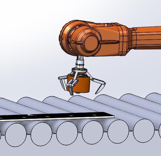 Figur 11: Närbild på gripdon från koncept 1 5.1.2 Koncept 2 Roboten har till skillnad från koncept 1, en inbyggd press på sitt gripdon.