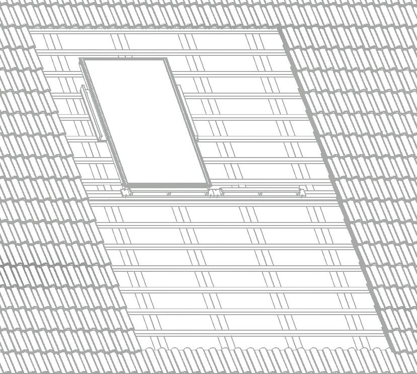 3 Fixering och fastsättning av solfångarna på taket a Montering av vänster konsol (artikel 7) och mittkonsol (artikel 20).