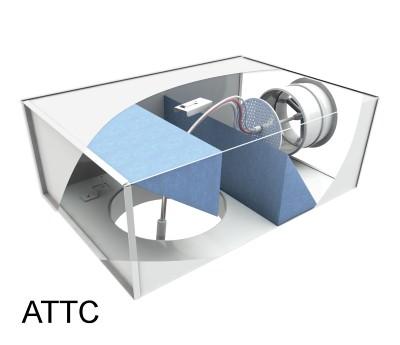 isolerad anslutningslåda Takluftspridare Anslutning ATTC Luftflöde l/s (m 3 /h) vid ljudnivå inlopp, mm 25 db 30 db 35 db RSR(O,P)-160 100 31 40 (144) - RSR(O,P)-200 125 65 - - RSR(O,P)-250 160 75 98