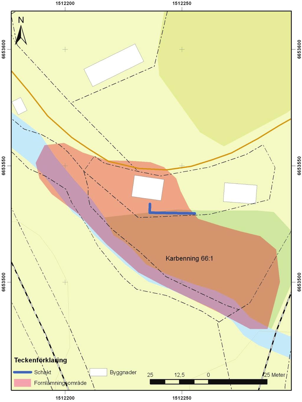 Figur 5. Schaktplan över undersökningsområdet.