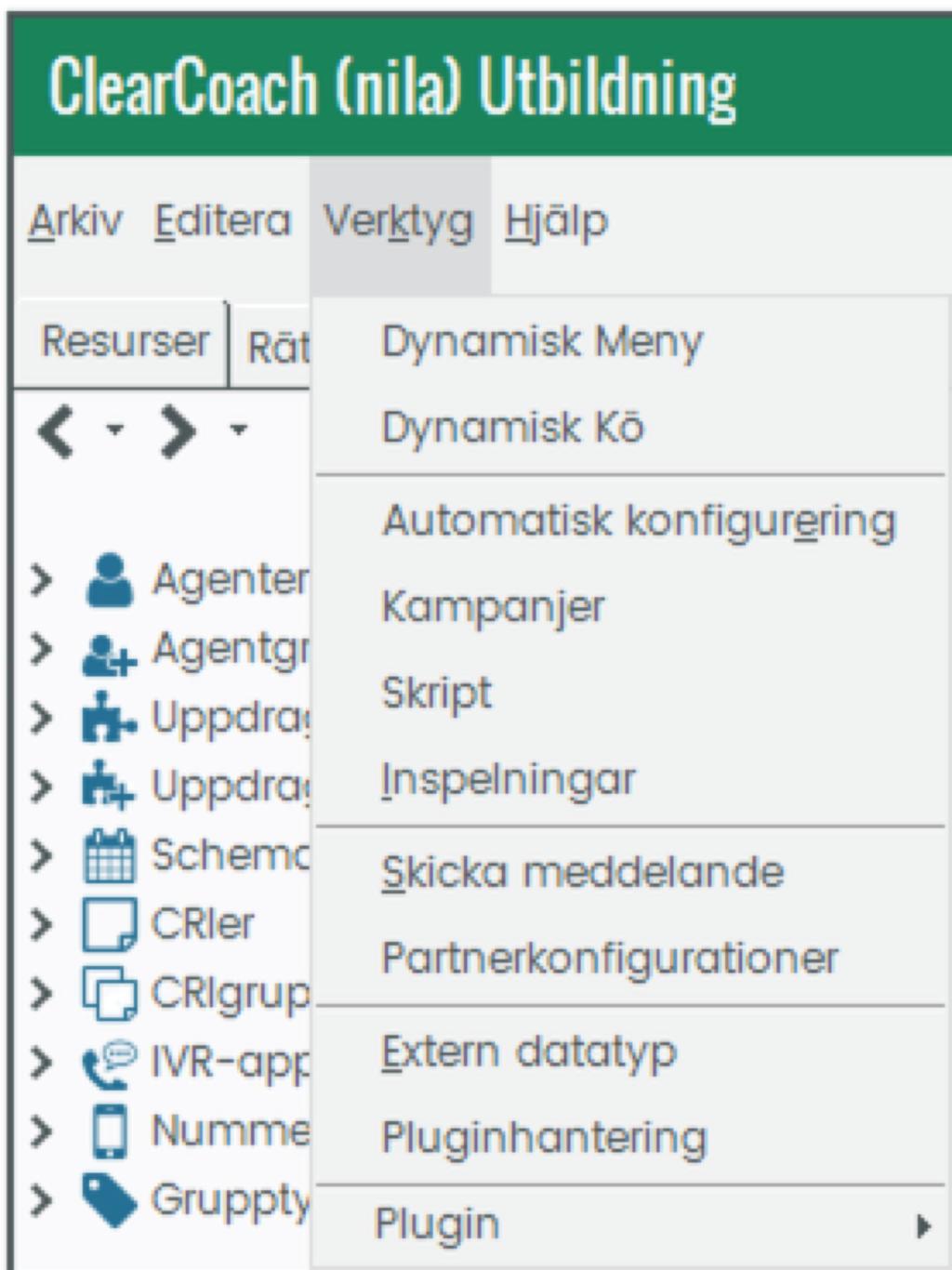 Dynamisk meny och kö Konfigurationen av Dynamisk kö (DK)