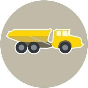 bygget som tex betong, armering mm. De dumprar och lastbilar som används kommer att vara olika stora beroende på vad de kommer transportera. Figur 9. Schematisk illustration av en dumper/lastbil.