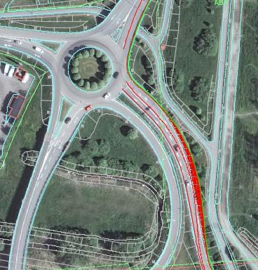 3 och 3.4. GC-banor behöver flyttas på en sträcka av cirka 60 meter för att rymma de extra körfälten. Alternativt kan en stödmur sättas.