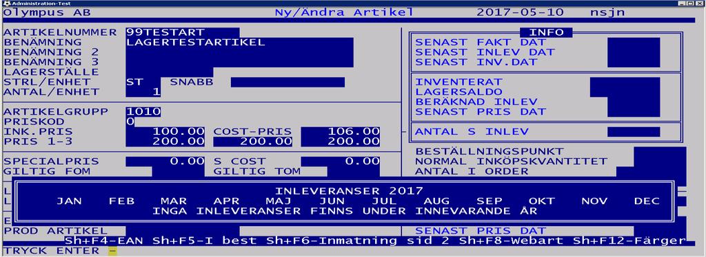 Funktion-ANA 1 1 6 F5-Visa ytterligare information om artikeln Informationsfönstret är uppdelat
