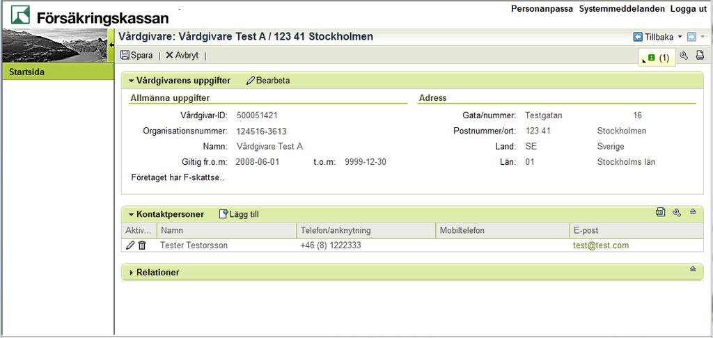 12. Markera kryssrutan om detta är personen som ska kontaktas i första hand. 13.