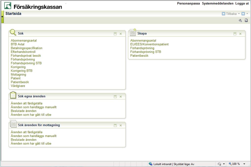 4. Klicka på pilen till vänster om texten Startsida för att få tillbaka navigeringsmenyn. 5.