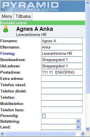 9.2.5. Ändra en kontakt Klicka på Ändra för att lägga till eller justera information på kontakten.