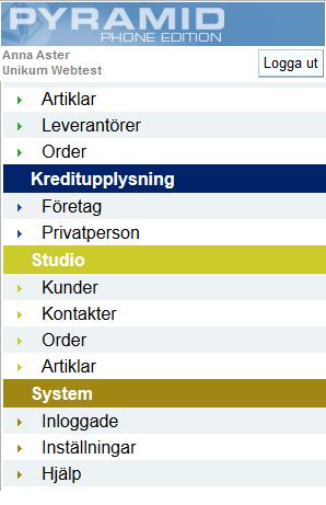 synkning. Om modulerna M-arbetsorder, Tidrapportering och M-attest finns installerade får du även tillgång till utvalda funktioner från dessa moduler.