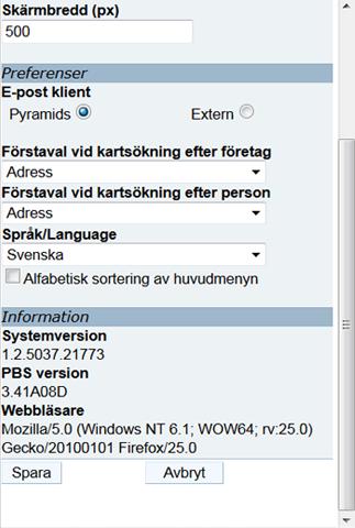 Pyramids innebär att du ser s e- postdialog. Extern innebär att du lämnar och kommer till telefonens inbyggda e- postfunktion.