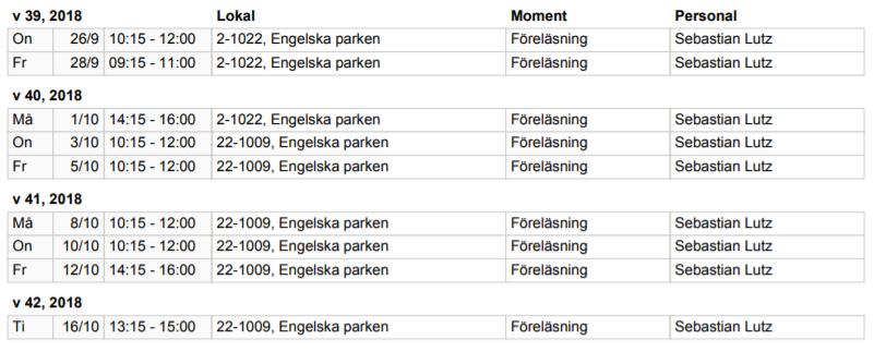 Inledning till vetenskapsteori Lärare: Sebastian Lutz Kurslitteratur: Johansson, Lars-Göran: Introduktion till vetenskapsteorin, Thales, 2000.