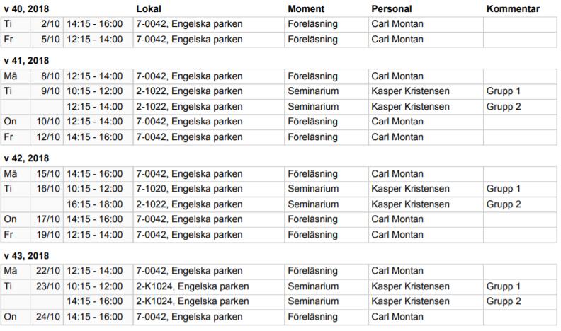 Kunskapsteori Lärare: Carl Montan och Kasper Kristensen Kurslitteratur o Nagel, Jennifer, Knowledge: