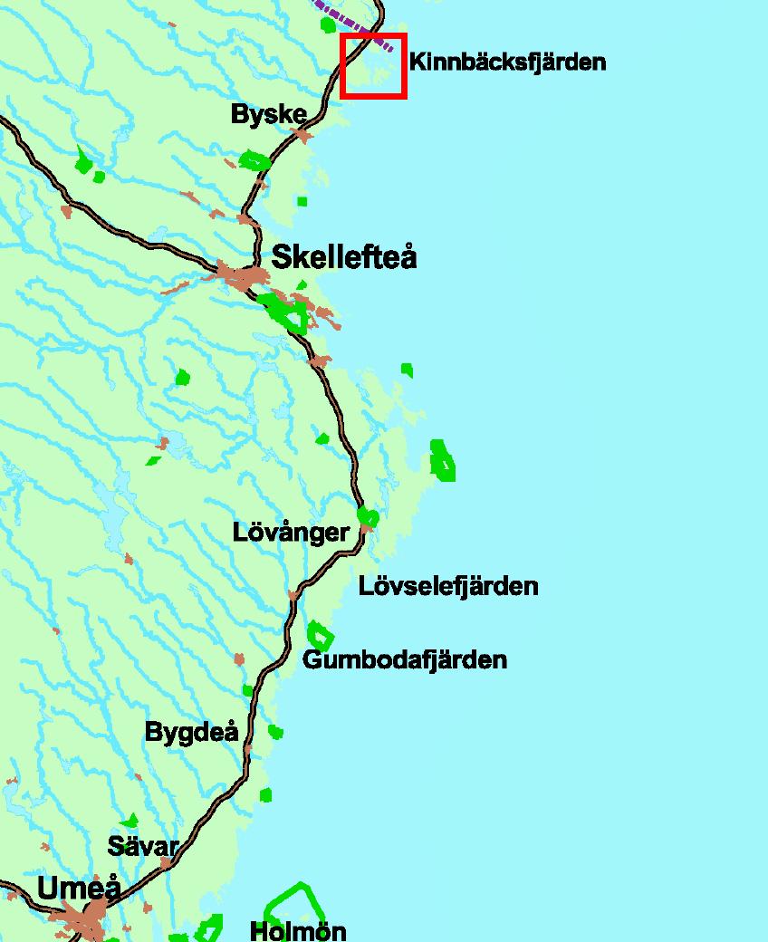 Samordnat program för övervakning av kustfisk i Området bör även vara representativt för påverkade områden i regionen så att området kan användas som referens för industrieller tätortsrecipienter.