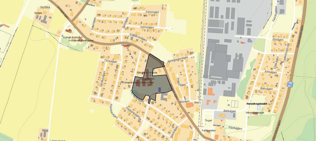 Inledning Detaljplanens bakgrund, sy e och huvuddrag Bakgrund I samband med att Klockarebackens förskola i Hanaskog ska flyttas till en ny byggnad kommer befintliga skollokaler att byggas om.