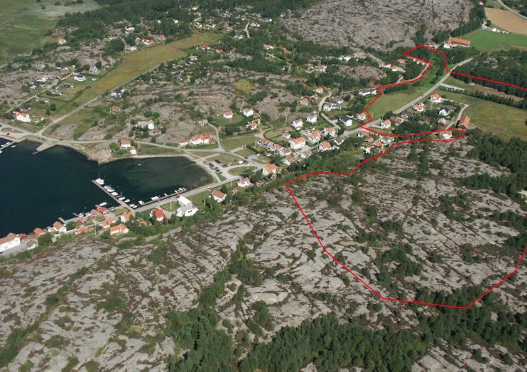 HYDROGIS AB Kämpersviks samhälle med del av planområdet avgränsat med rött BIOLOGISK INVENTERING UNDERLAG