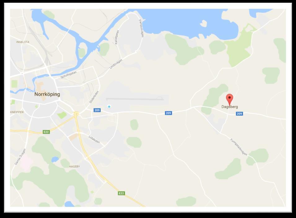 2 Inledning Bakgrund och syfte Dagsbergsskola ligger ca 1 mil öster om Norrköpings stadskärna, se figur 1. Området domineras av åkermark och grönområden.