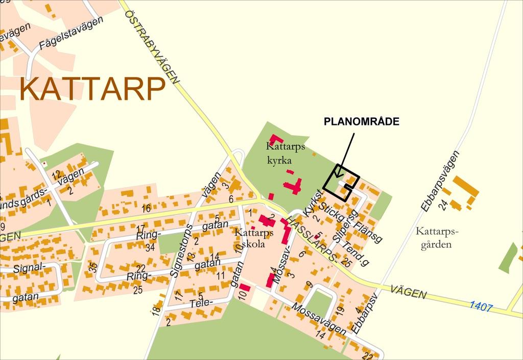 Detaljplan för fastigheten Kattarp 12:11 m fl Helsingborgs stad Planområdets läge Planbeskrivning Upprättad den 23 oktober 2015 ENKELT PLANFÖRFARANDE Program godkänt av stadsbyggnadsnämnden den "DAG