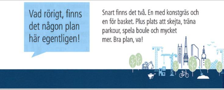 En ny aktivitetsanläggning utomhus med fotbollsplan, skate, parkour, boule, bordtennis,