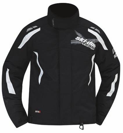 Lättåtkomlig innerficka. X-Team och Ski-Doo logos. Reflekterande detaljer.