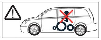 Dekaler Användning som säte i motorfordon är förbjuden.