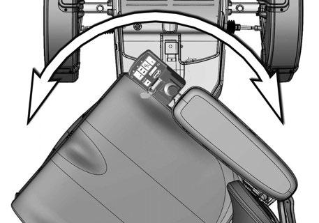 Konstruktion och funktion Sitsrotation Rullstolen kan vara utrustad med elektrisk sitsrotation. L VARNING! Klämrisk föreligger alltid när sitsens elektriska funktioner är i rörelse.