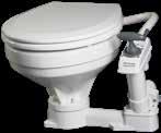 Manual - manuell toalett med ett ergonomiskt designat pumphandtag som kan placeras antingen på höger eller