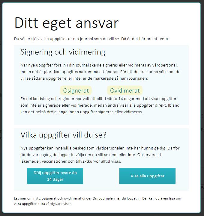 Information om vad du kan se