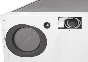 2..3 Installation av spiskåpa direkt mot aggregatet Swegon CASA Jazz spiskåpa kan anslutas direkt under ventilationsaggregatet. Då behöver man ett dubbelt vägguttag.