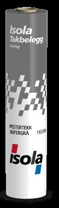 Omläggskanterna har klister som ger säker tätning vid 3 taklutning. Isola Top 6 En modern taktäckning med stor flexibilitet och styrka.