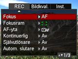 Avancerade inställningar Följande menyoperationer kan användas för att utföra olika inställningar av kameran. Det går även att använda manöverpanelen (s.
