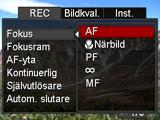 3. Använd [8] och [2] till att välja önskad menypost och tryck sedan på [6]. 4. Använd [8] och [2] till att ändra inställningen. 5. Kontrollera inställningen och tryck sedan på [SET].