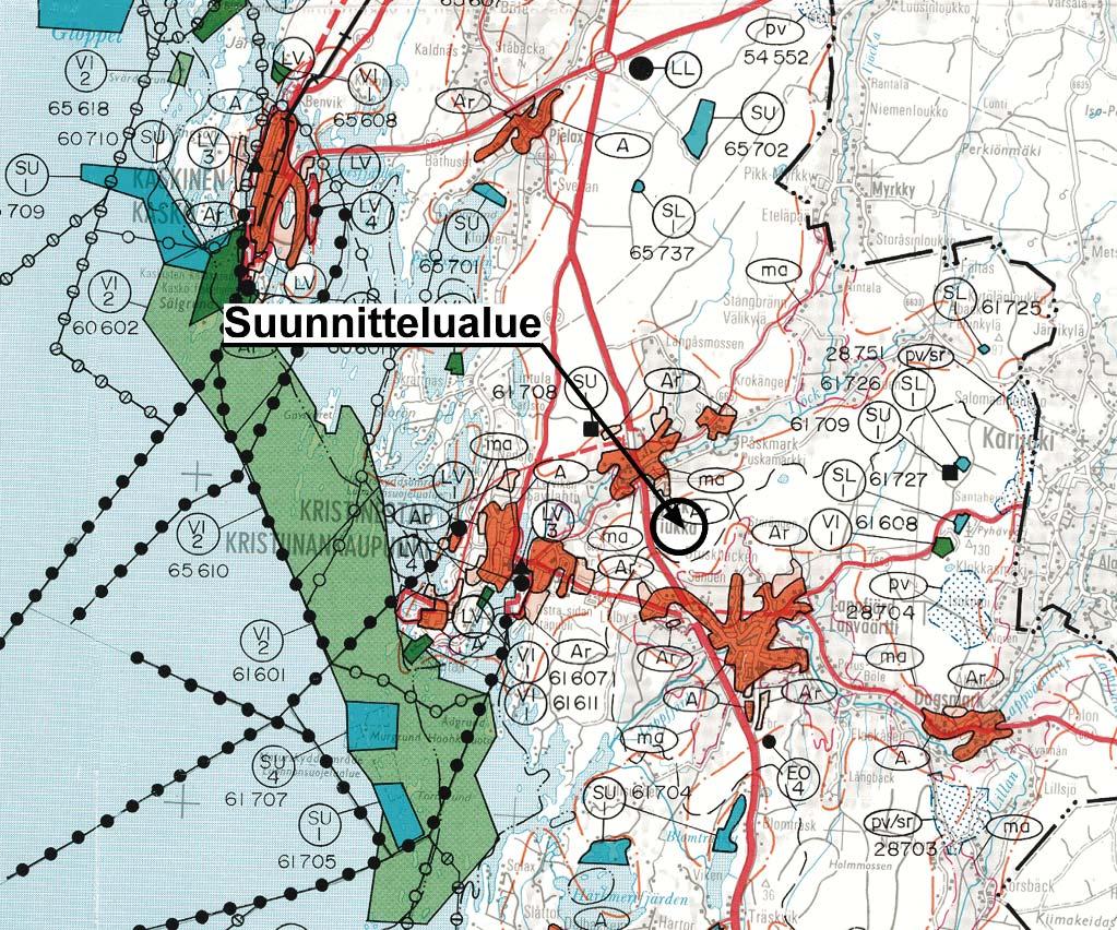6 BESKRIVNING AV MILJÖNS NUVARANDE TILLSTÅND 6.1 Läge och omgivande markanvändning 6.1.1 Läge och markägare Läget för deponeringsområdet för biprodukter anges i avsnitt 6.