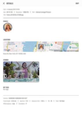 Visa information för bilder och videoklipp Du kan visa filinformation som människor, plats och grundläggande information.