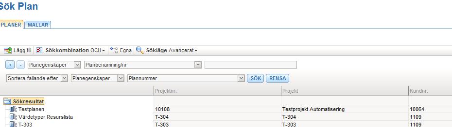 Företagsinställning: Vid inställning Ja fördelas planerad tid med hänsyn till bokningar i alla planer och planerad tid i egna planen.